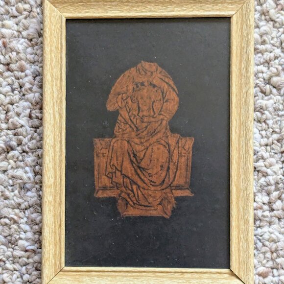 Professionally Handmade Medieval-Inspired Brass Rubbing of Headless King / Saint - Picture 1 of 3